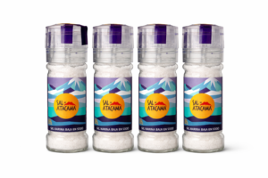 Pack de molinillos Sal de Atacama con sal marina natural baja en sodio